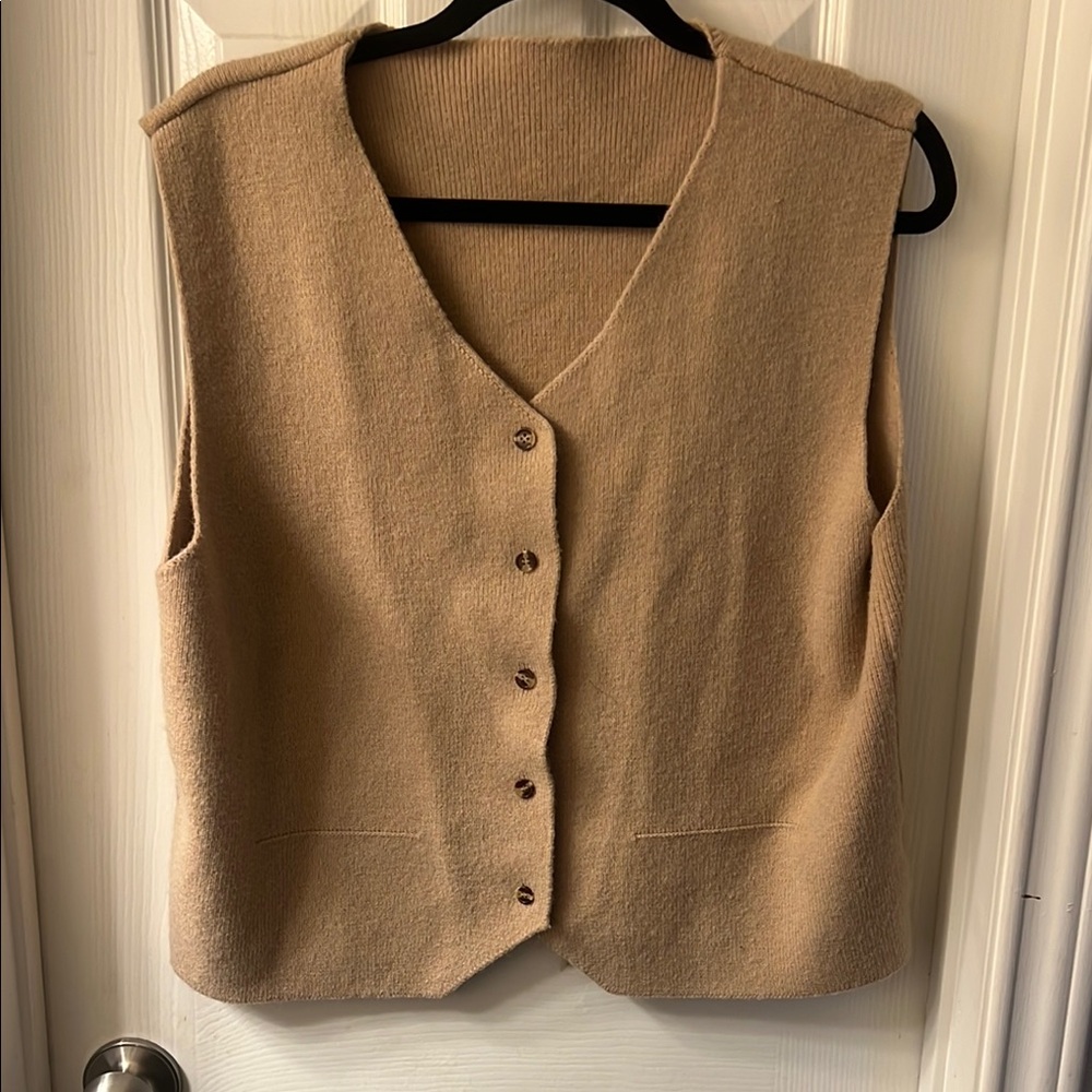 Classic Tan Knit Vest